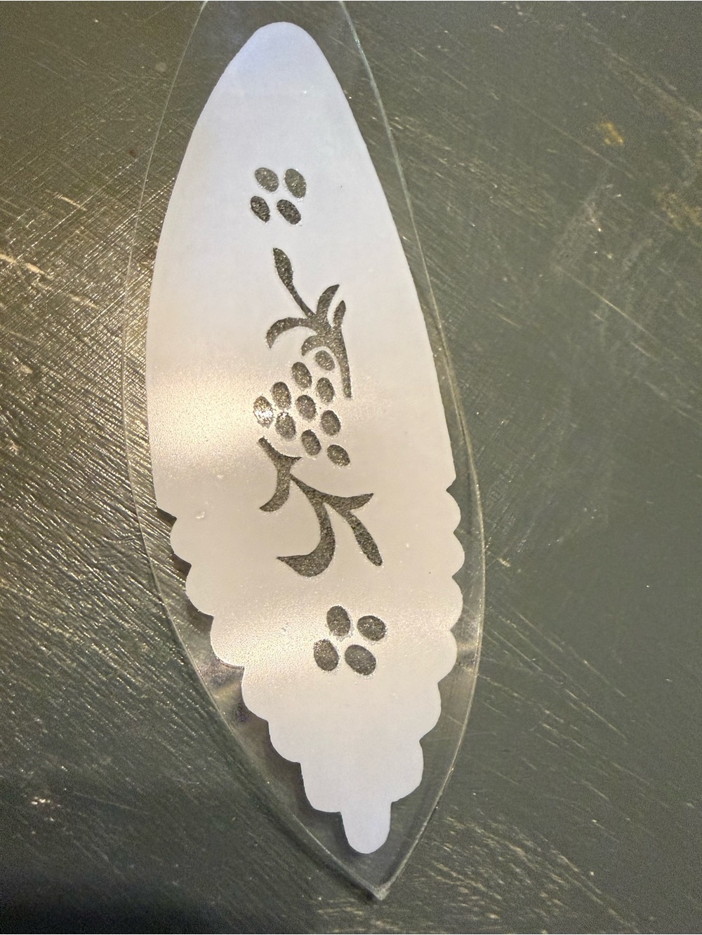 Replacement glass leaf for Hollywood Regency lotus lamp